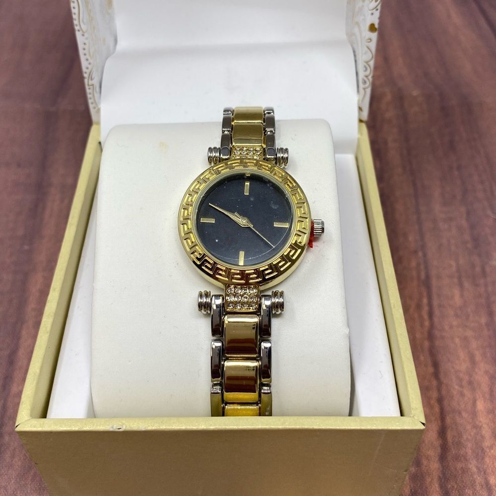 CHARTER CLUB CUBIC ZIRCONIA GOLD AND SILVER WATCH PM15